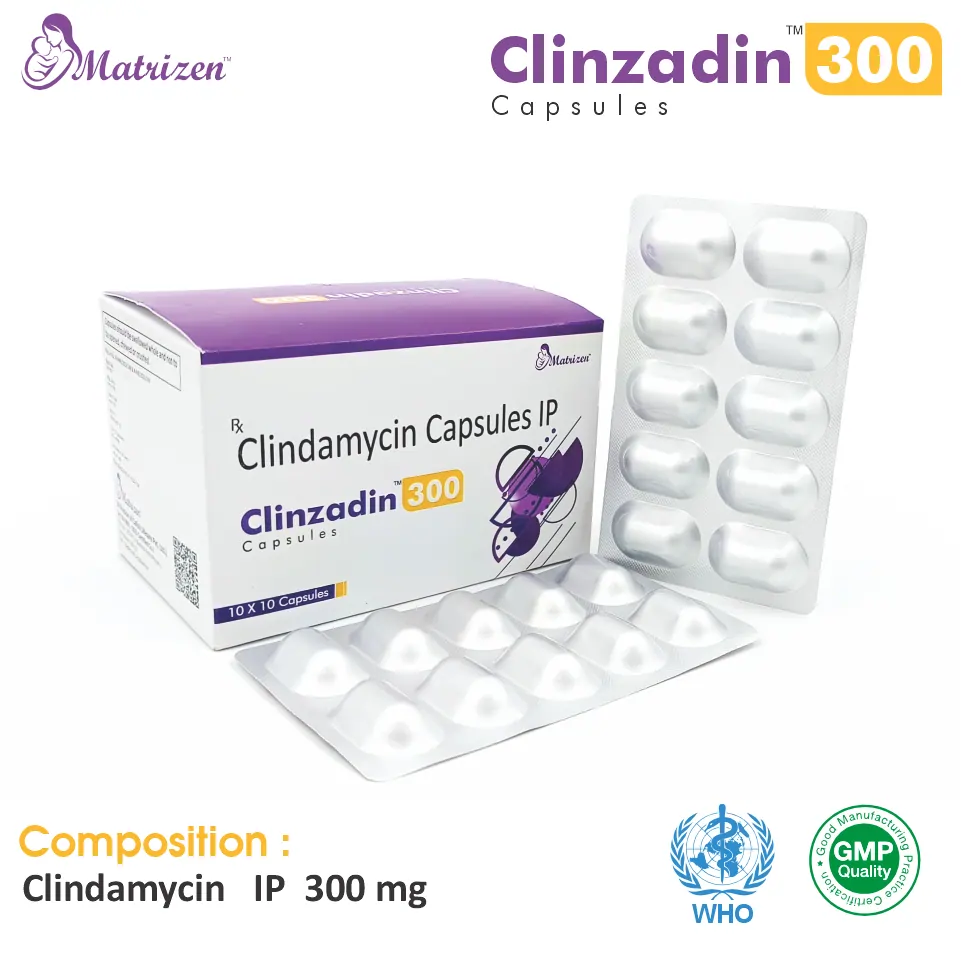 Clindamycin (300mg) Capsule at the best price in PCD Pharma Franchise for Bacterial Infections